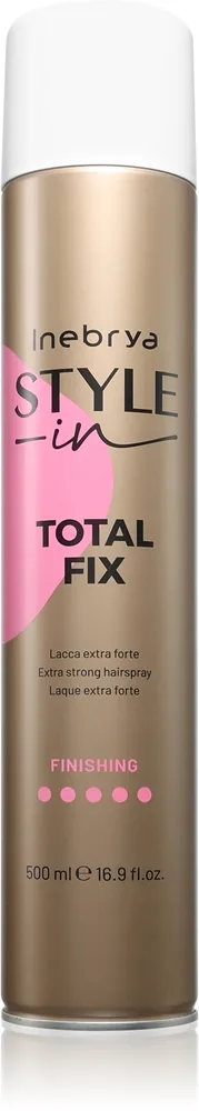 Inebrya Style-In Total Fix erittäin vahva lakka hiuksiin 500 ml