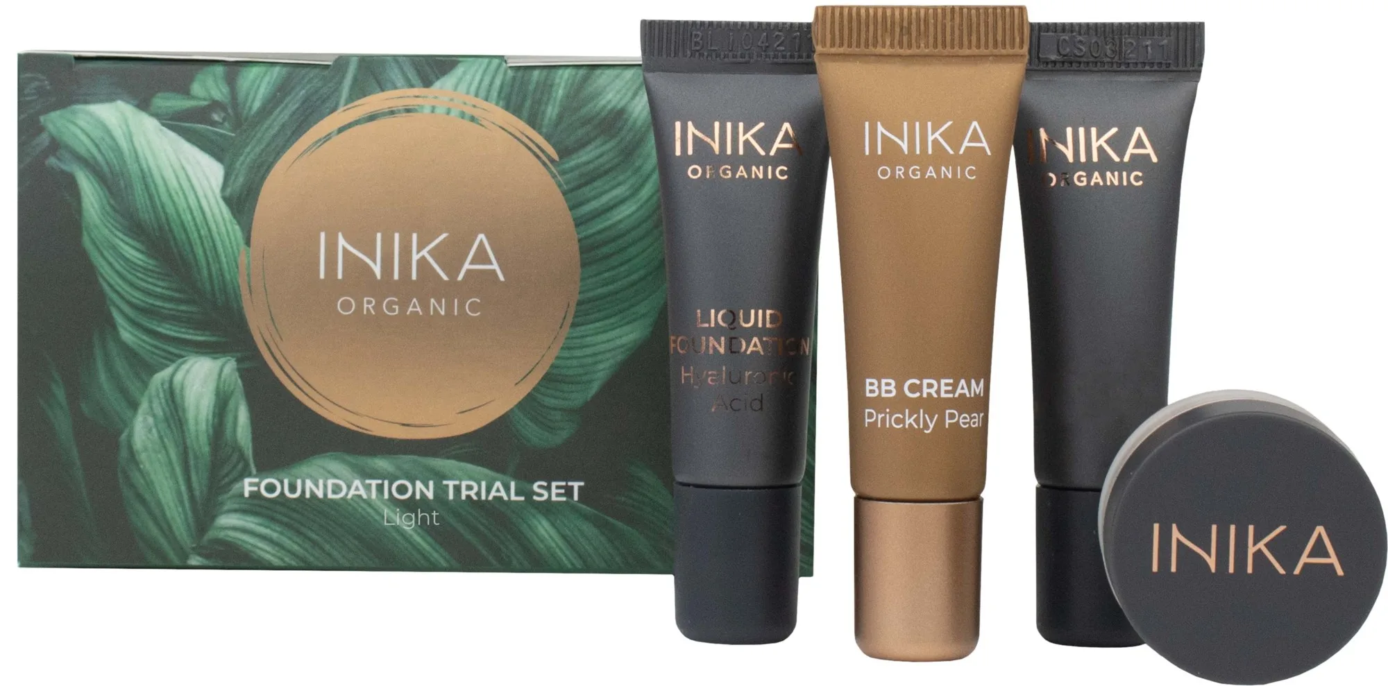 Inika Organic Foundation Trial Set Light