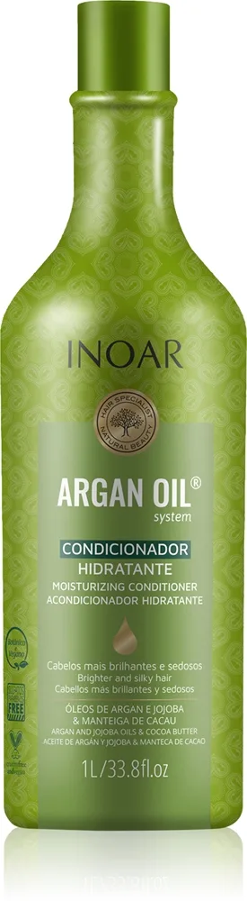 INOAR Argan Oil System Fugtgivende og udglattende balsam 1000 ml