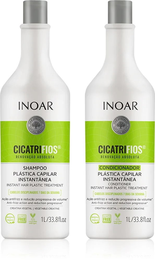 INOAR CicatriFios Sæt Til skadet og skrøbeligt hår 2x1000 ml