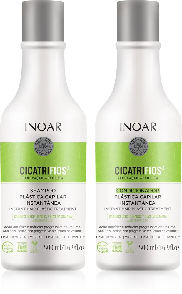 INOAR CicatriFios Sæt Til skadet og skrøbeligt hår 2x500 ml