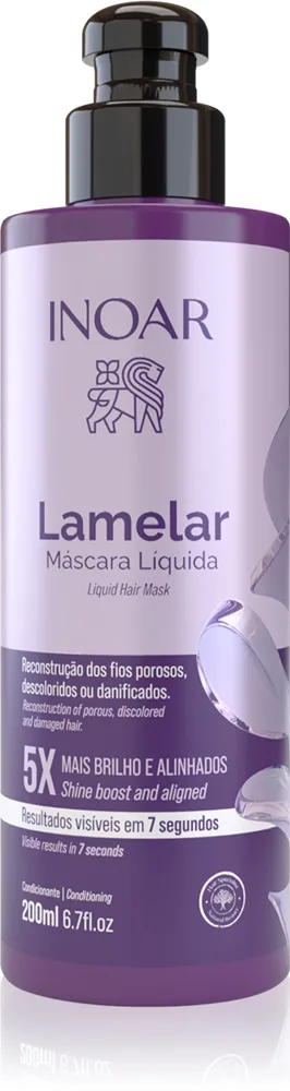 INOAR Lamellar Liquid Mask Dybdenærende behandling Til forstærkning af hår 200 ml