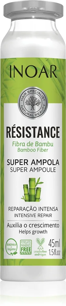 INOAR Résistance Bambu ampulli katkeileville ja rasittuneille hiuksille 45 ml