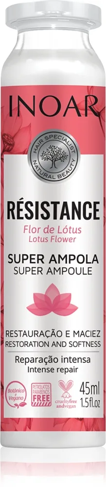 INOAR Résistance Flor de Lótus ampulli hiusten vahvistamiseksi 45 ml