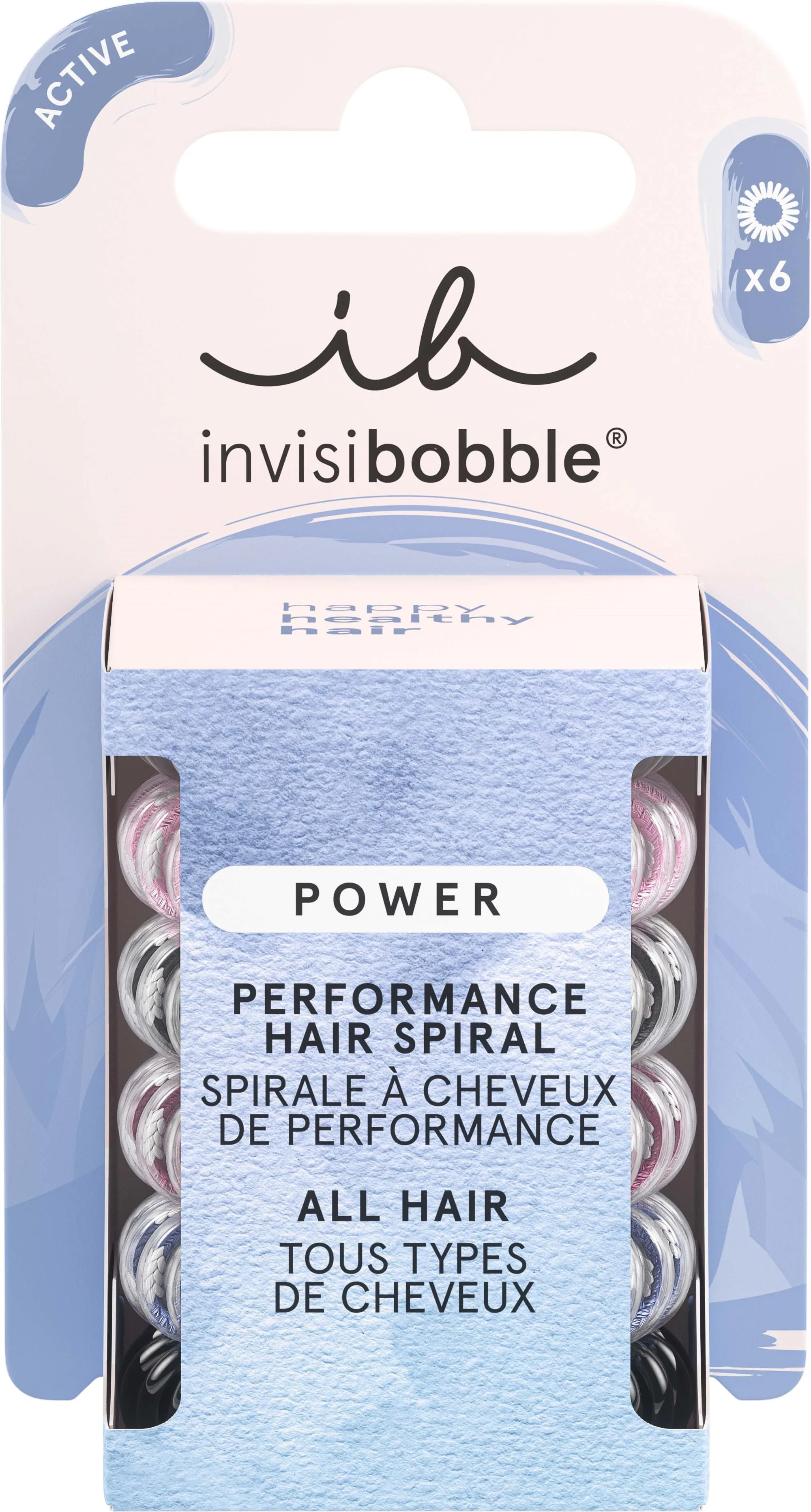 Invisibobble Active Power Performance Hair Spiral 6 pcs Be Visle