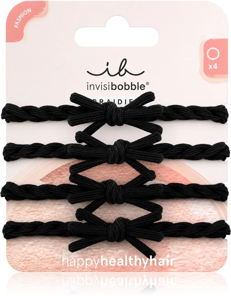 invisibobble Braidies Neutral Nights Tunna hårsnuddar 4 st.