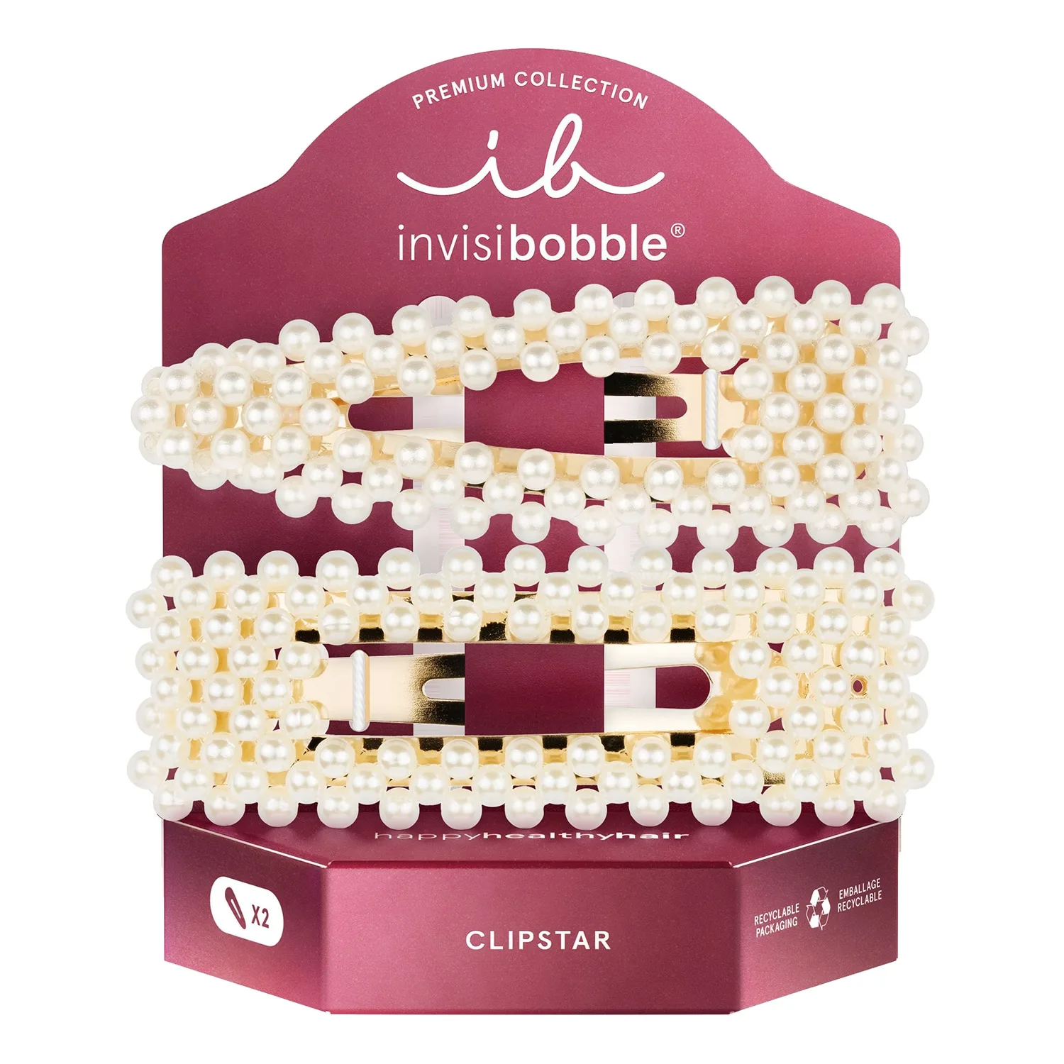 CLIPSTAR PREMIUM Just Pearlfect - Hårklämmor