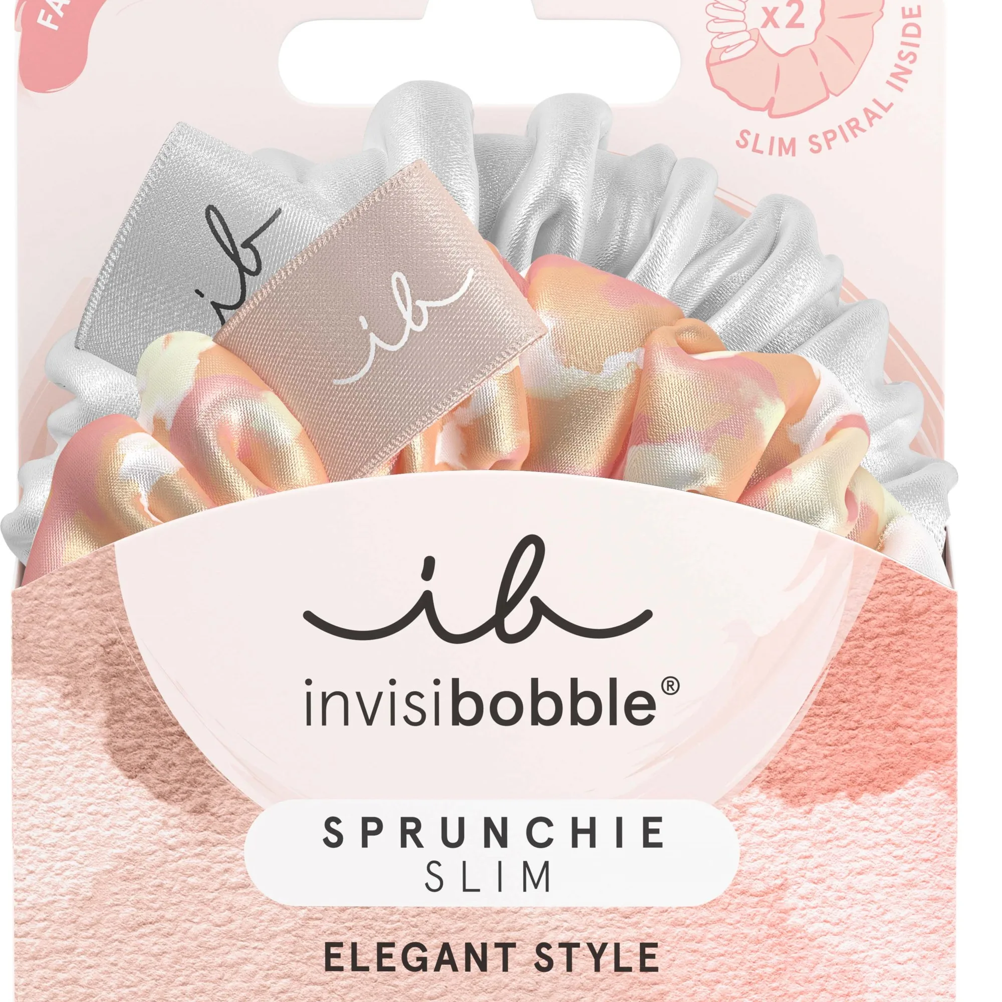 invisibobble Sprunchie Slim Bella Chrome hiuslenkit 2 kpl