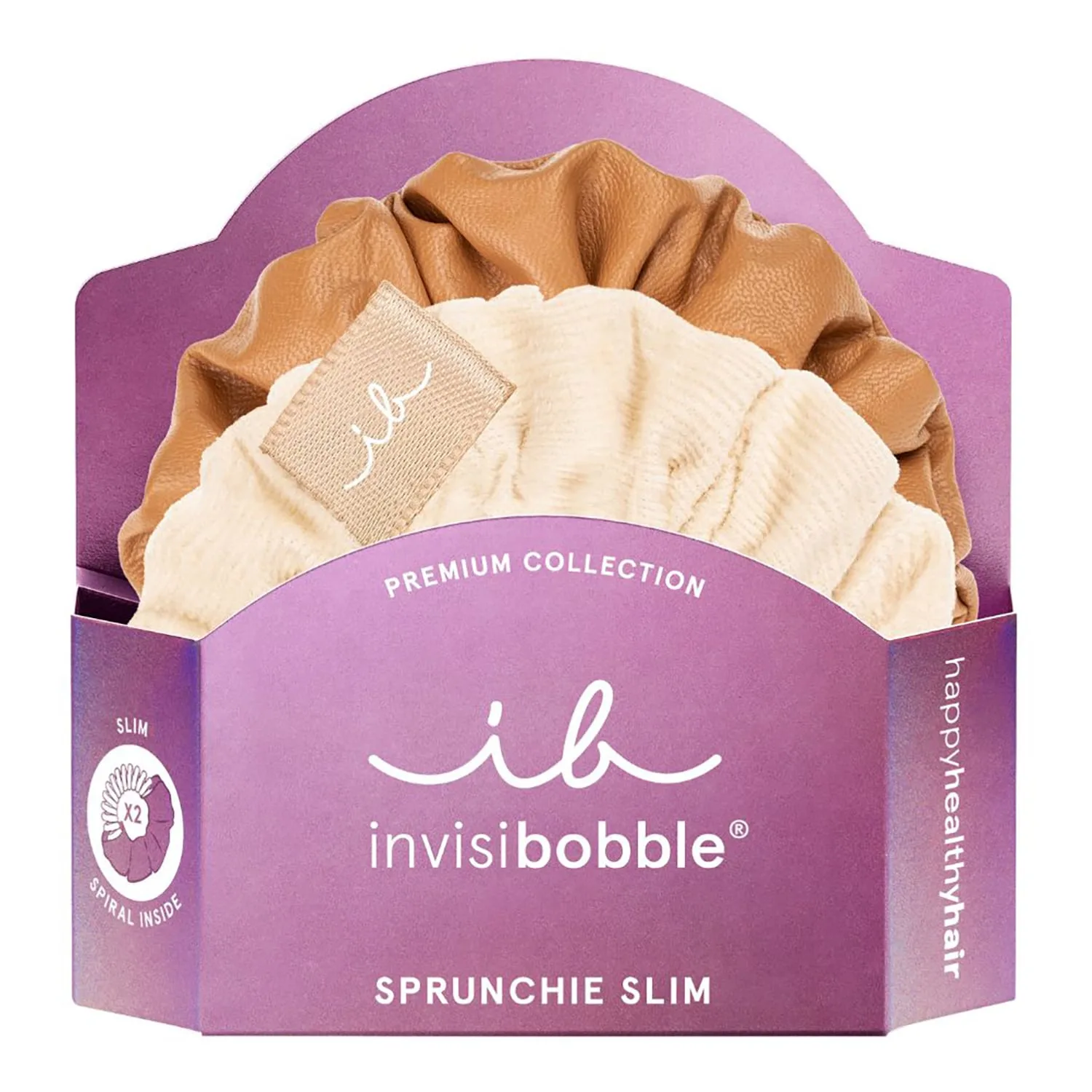 invisibobble Sprunchie Slim Creme de Caramel Hårsnoddar 2 st 2 st.