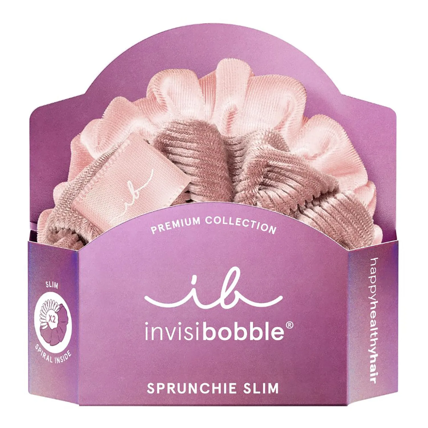 Invisibobble - Sprunchie Slim Premium - Duo Af Hårelastikker - Sprunchie Slim Premium La Vie En Rose - For Women