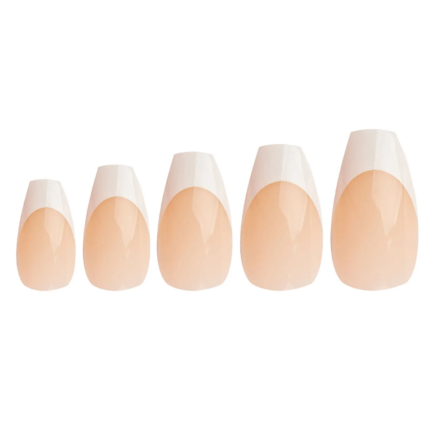 Invogue Pink French Coffin Nails 24 kpl