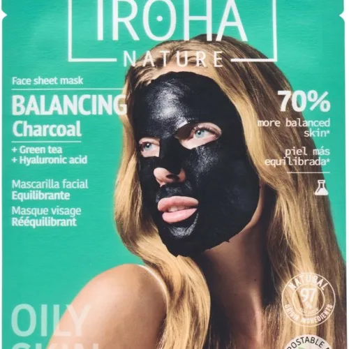 Iroha Nature Balancing Charcoal Face Sheet Mask 20 ml