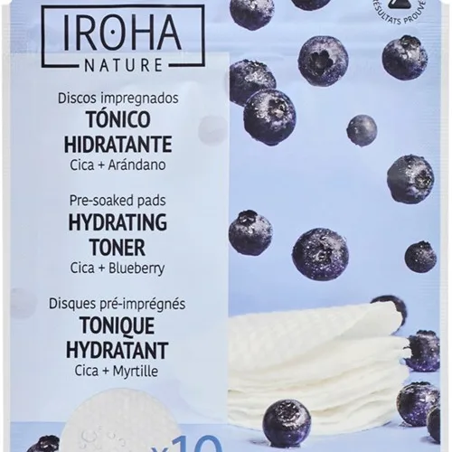 IROHA NATURE Hydrating Toner Pads Cica + Blueberry