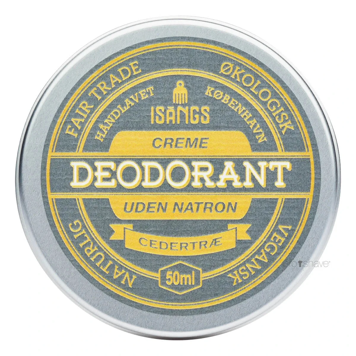 Isangs Creme Deodorant uden Natron, Cedertræ, 50 ml.