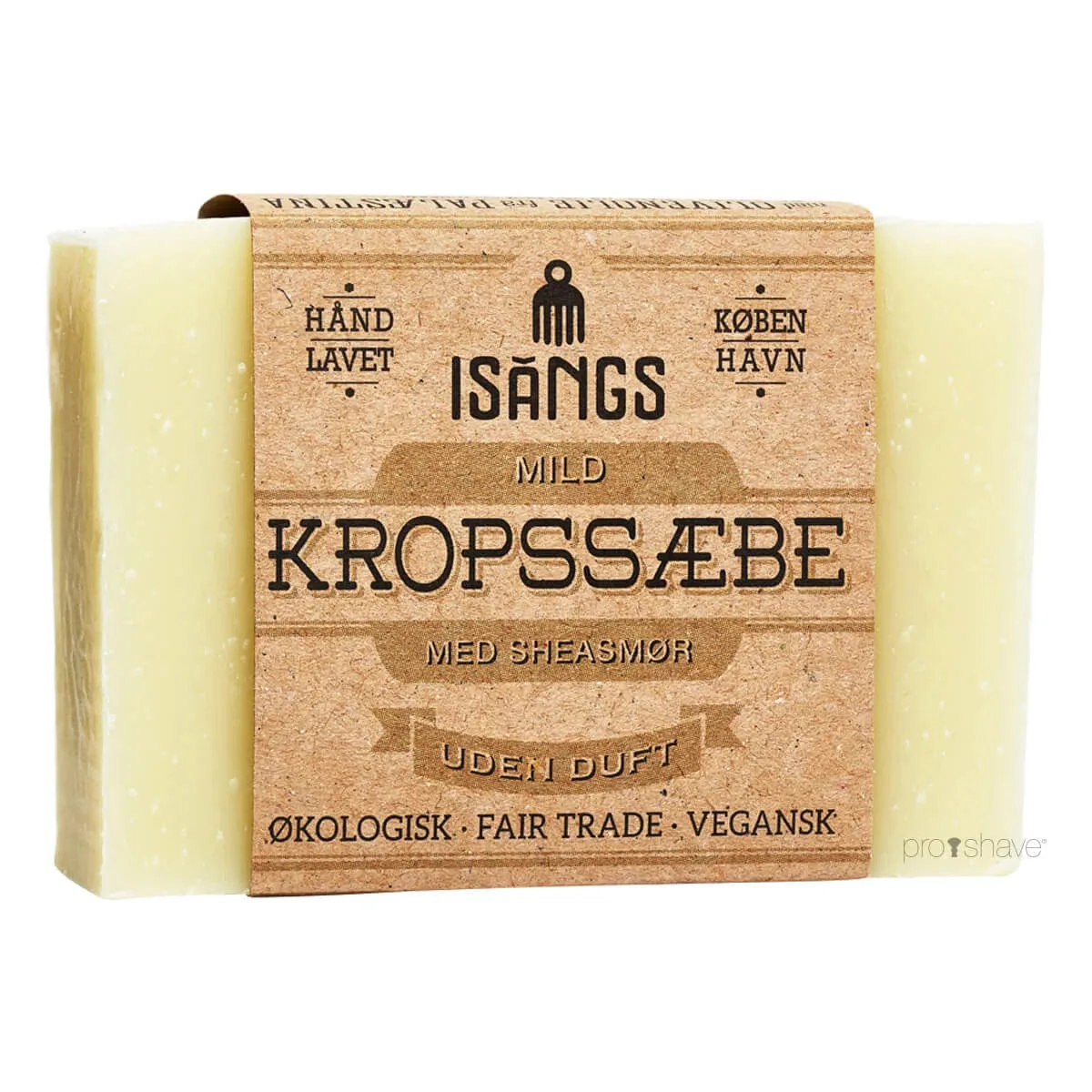 Isangs Mild Kropssæbe med Sheasmør, Uden duft, 90 gr.