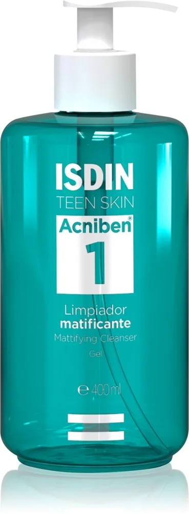 ISDIN Acniben Mattifying Cleanser Djupt rengörande gel med salicylsyra 400 ml
