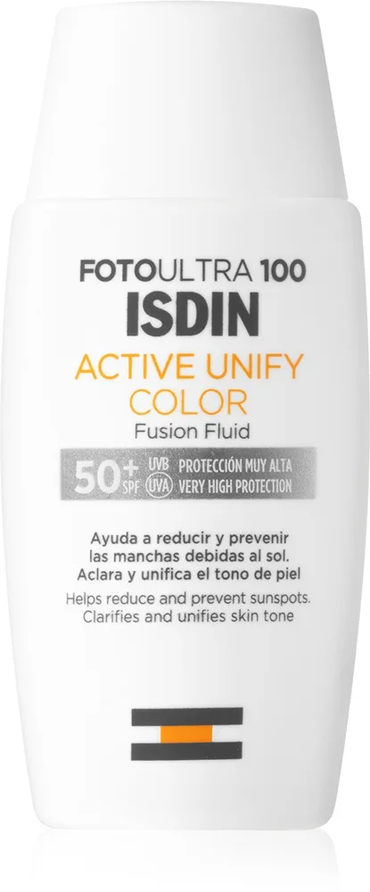 ISDIN FotoUltra 100 Active Unify Skyddande kräm mot mörka fläcka SPF 50+ 50 ml