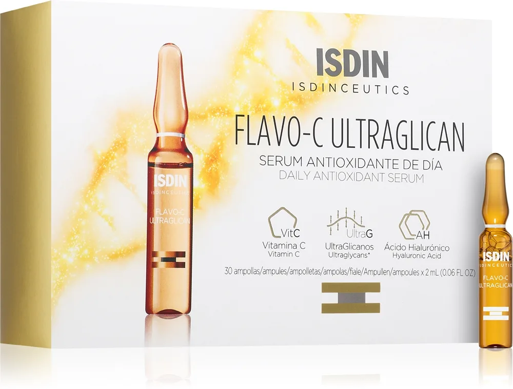 ISDIN Isdinceutics Flavo-C Ultraglican Antioxidant åtstramande ansiktsserum med vitamin C 30x2 ml