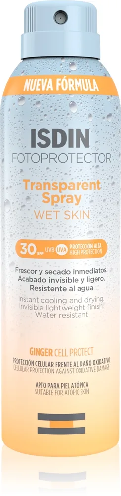 ISDIN Transparent Spray Wet Skin Transparent solspray SPF 30 250 ml
