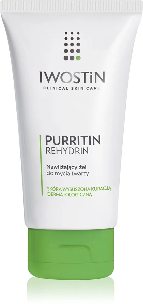 Iwostin Purritin Rehydrin Fugtgivende rensegel Til hud som er blevet tør og irriteret efter medicinsk aknebehandling 150 ml
