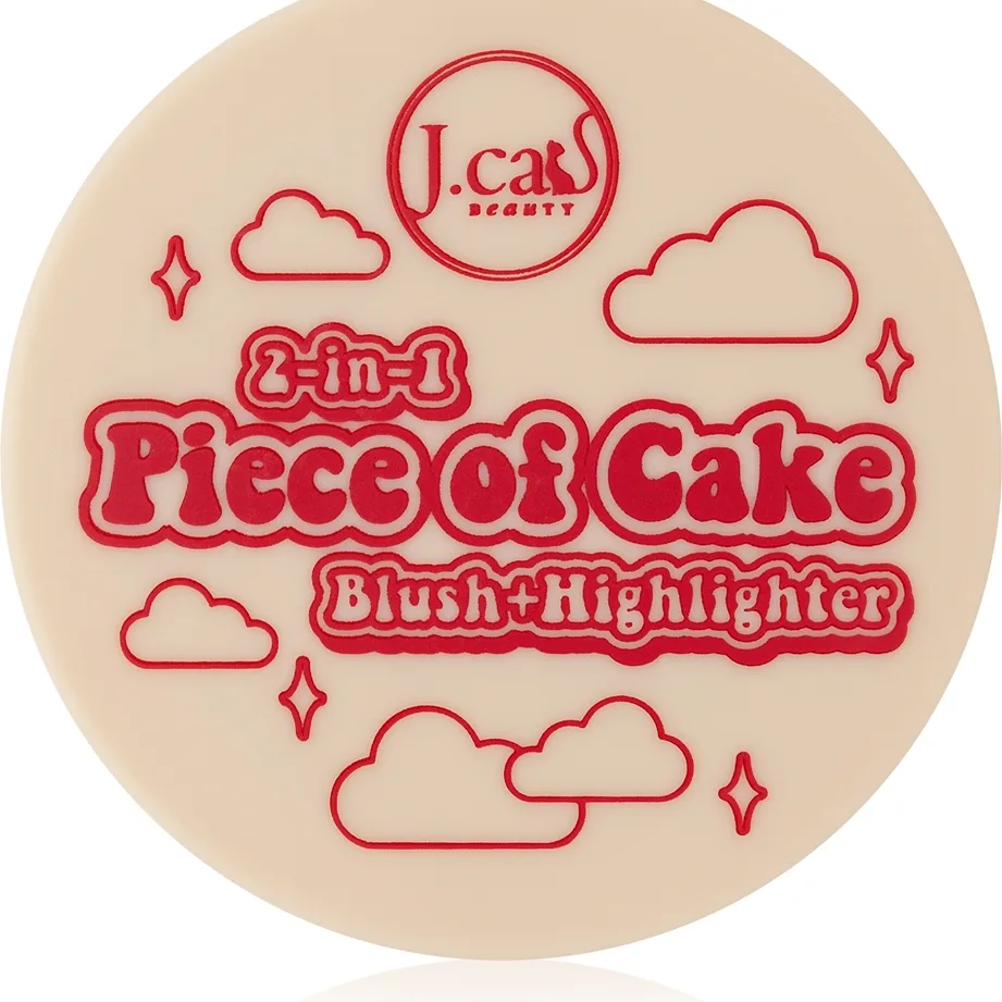 J.Cat Beauty 2 In 1 Piece Of Cake Rouge med illuminator Skugga Perfect Pear 12.1 g