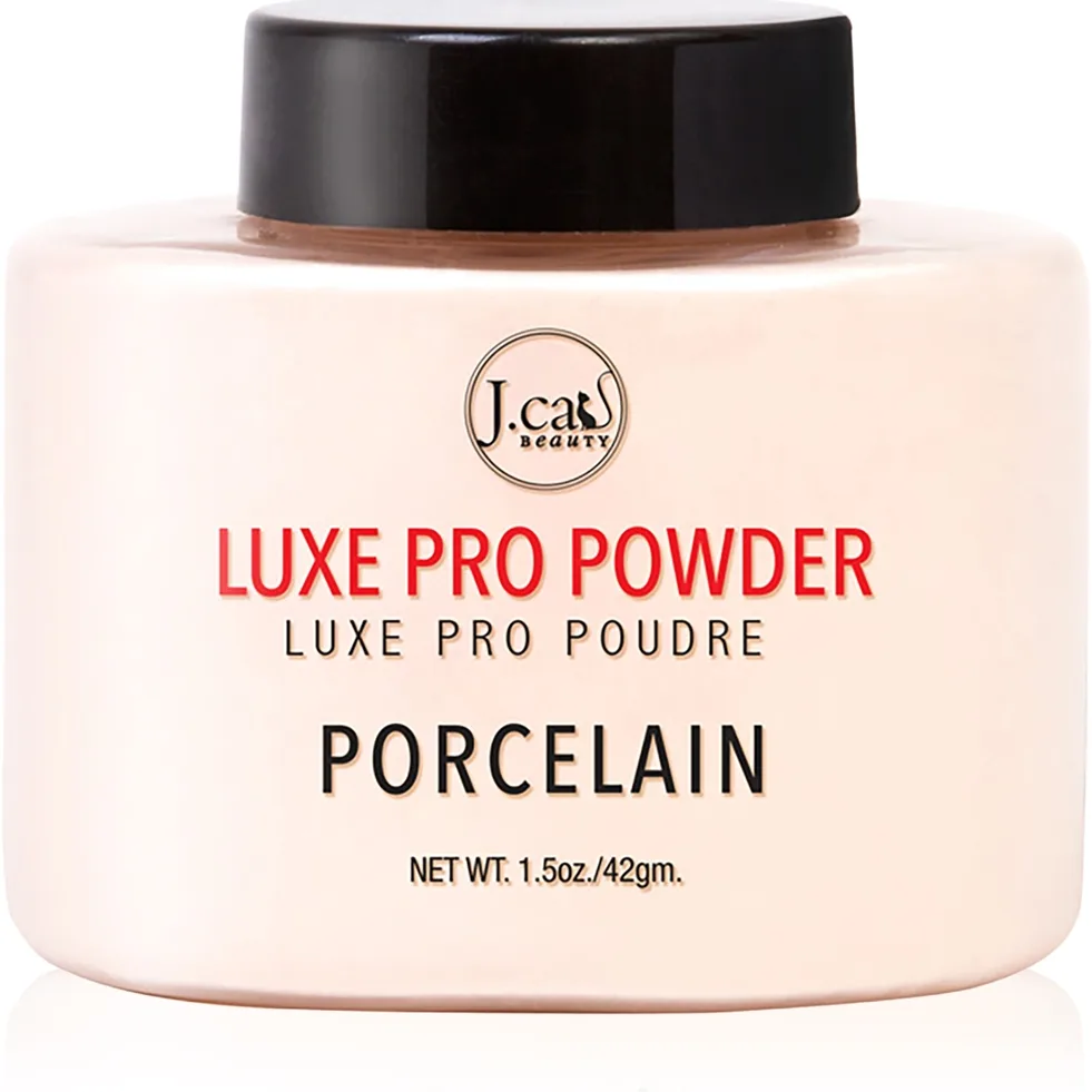 J.Cat Beauty Luxe Pro kiinnittävä irtopuuteri antaa mattavaikutelman sävy 103 Porcelain 42 g