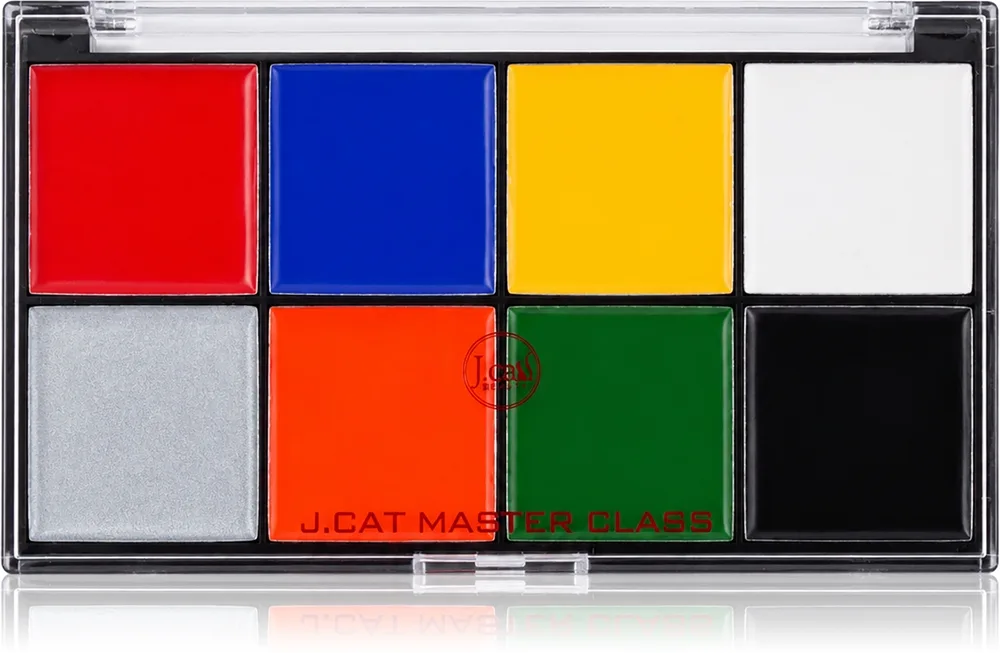 J.Cat Beauty Master Class monikäyttöinen kasvopaletti kasvoille ja vartalolle sävy 103 Bold Primary 21 g