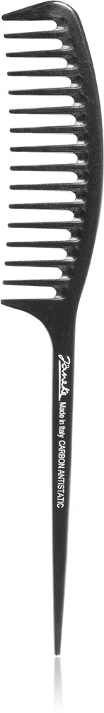 Janeke Carbon Fibre Fashion Comb with a long tail and wavy frame Kam 21,5 x 3 cm 1 stk.