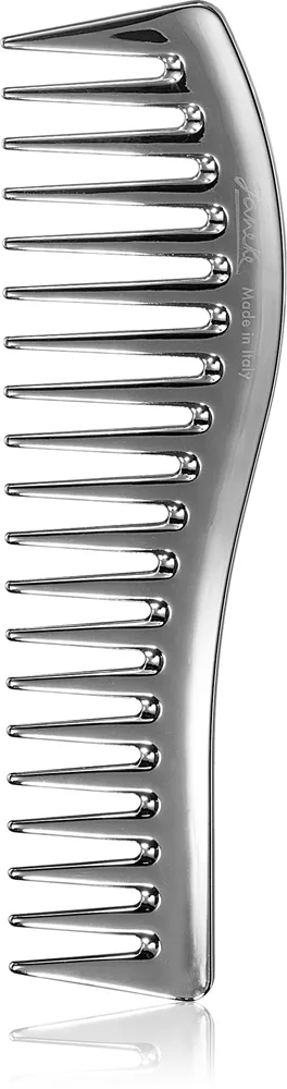 Janeke Chromium Line Wavy Comb for Gel Application kampa geelituotteiden levittämiseen 18,5 x 5 cm 1 kpl