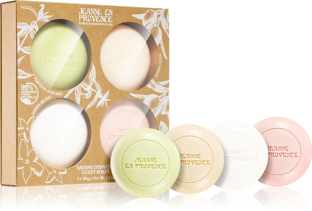 Jeanne en Provence Olive/Jasmine/Verbena/Rose Set för kropp