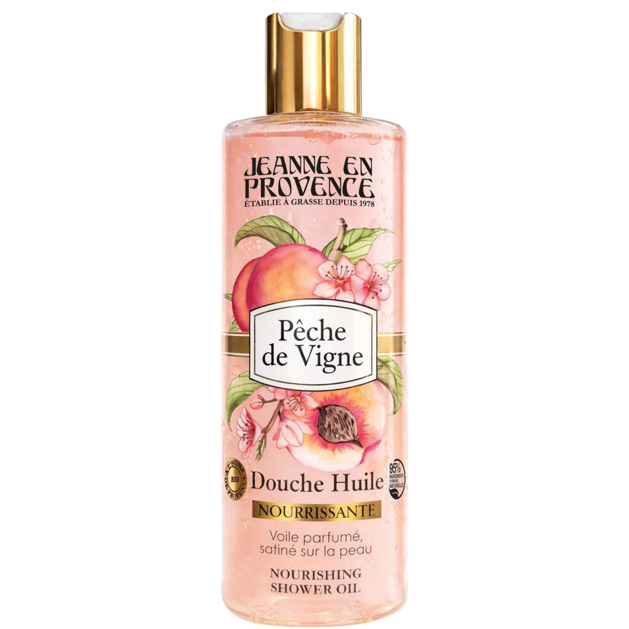 Jeanne en Provence Pêche De Vigne Shower Oil Bruseolie