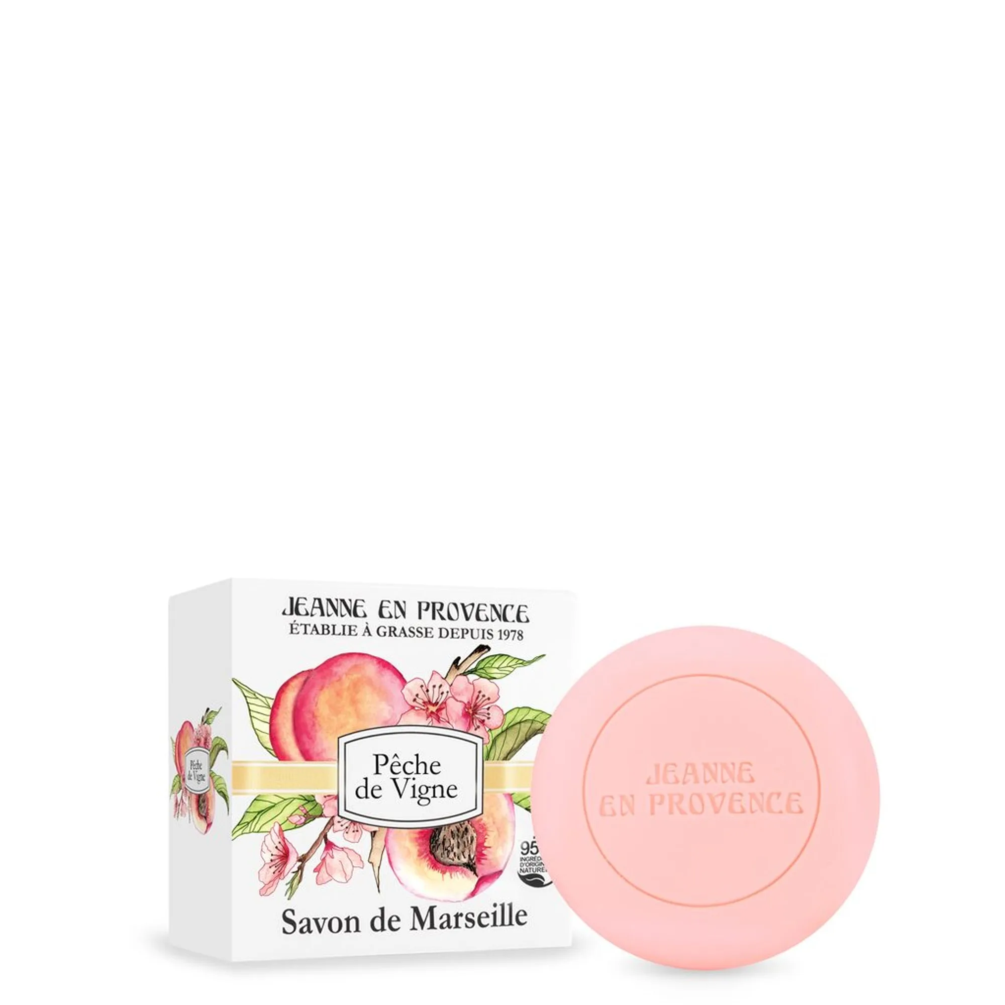 Jeanne en Provence Pêche De Vigne Solid Soap Fast håndsæbe