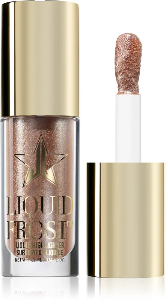 Jeffree Star Cosmetics Liquid Frost Highlighter nestemäinen korostusväri sisältää applikaattorin sävy Exotic Gold 4.3 ml