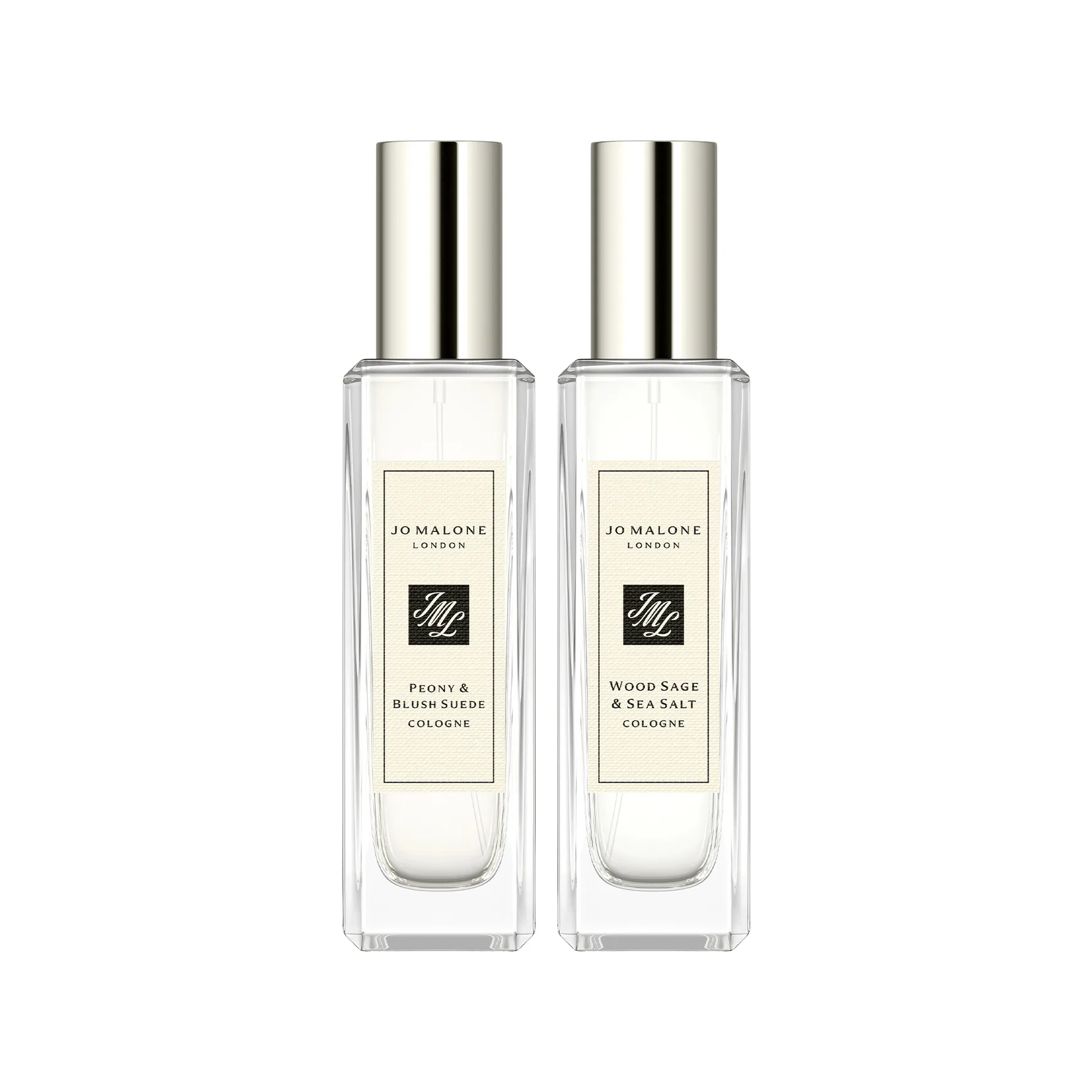 Lime Basil & Mandarin + Wood Sage & Sea Salt Cologne Scent Pairing Duo. 2 x 30 ml