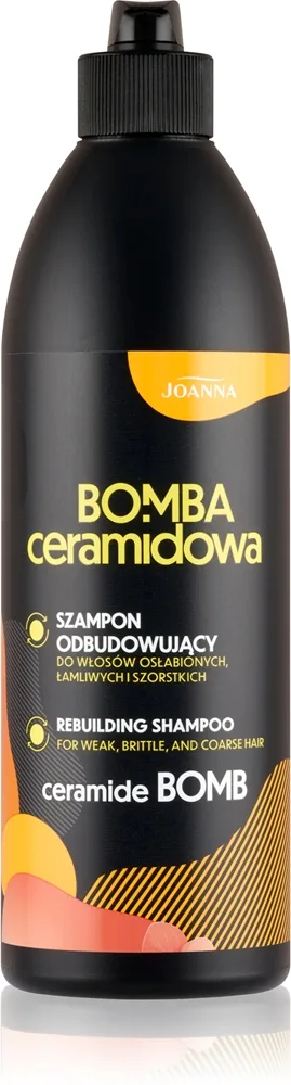 Joanna Ceramide Bomb Rebuilding Shampoo elvyttävä shampoo katkeileville ja rasittuneille hiuksille 500 ml