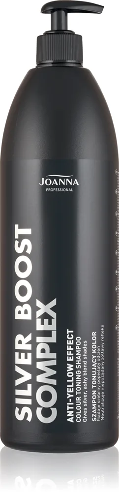 Joanna Silver Boost Complex Violett schampo för neutralisering av gula toner 1000 g