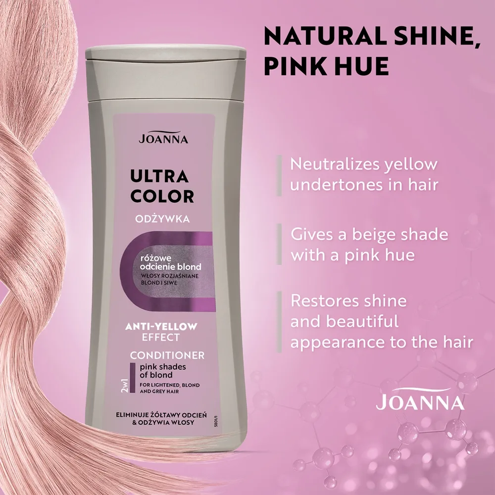 Joanna Ultra Color sävyttävä hoitoaine sävy Pink 200 ml