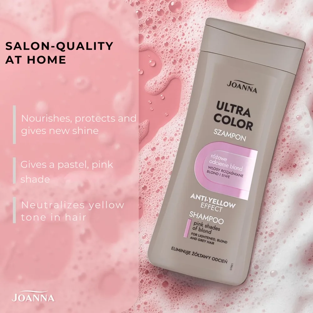 Joanna Ultra Color shampoo vaaleille ja raidoitetuille hiuksille 200 ml