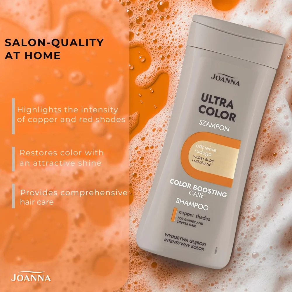 Joanna Ultra Color shampoo kuparin sävyisille hiuksille 200 ml