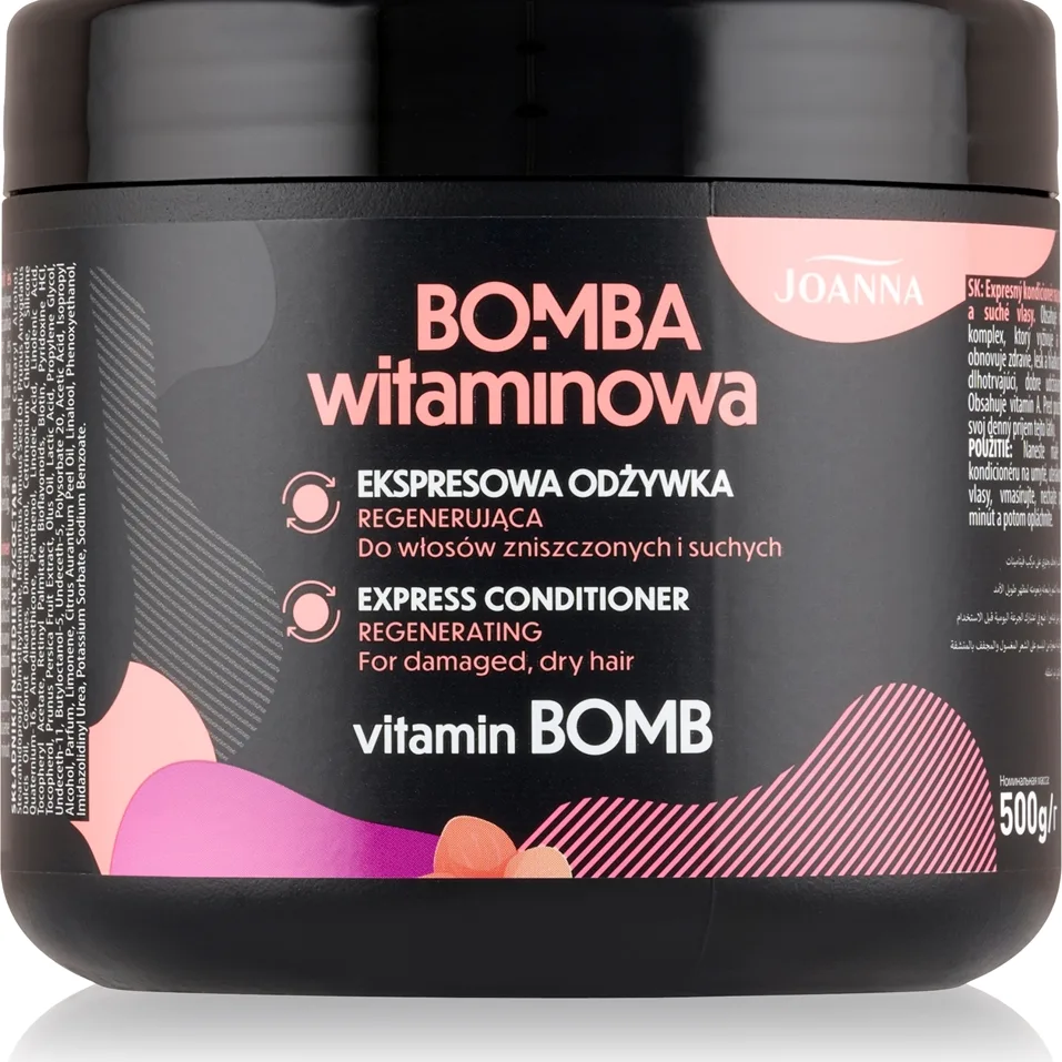 Joanna Vitamin Bomb Express Hair Mask naamio kuiville ja vaurioituneille hiuksille 500 ml
