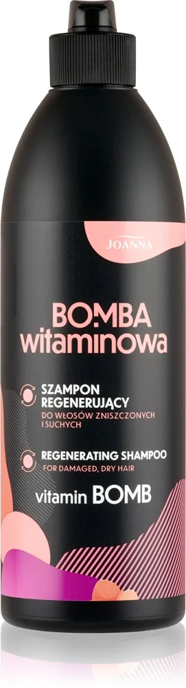 Joanna Vitamin Bomb Regenerating Shampoo elvyttävä shampoo kuiville ja vaurioituneille hiuksille 500 ml