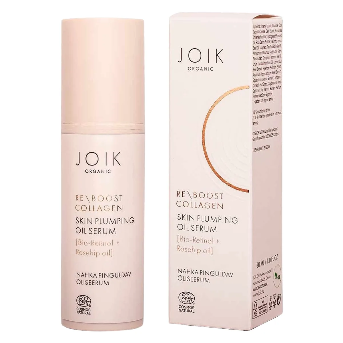 JOIK Organic Re-Boost Collagen ryppyjä ehkäisevä kollageeniseerumi kypsälle iholle 30 ml