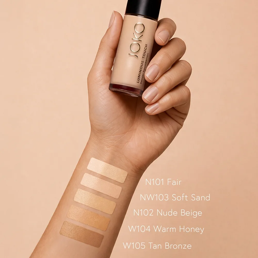 JOKO Luminous Touch Let foundation Til en ensartet hudtone Skygge 103 Soft Sand 30 ml