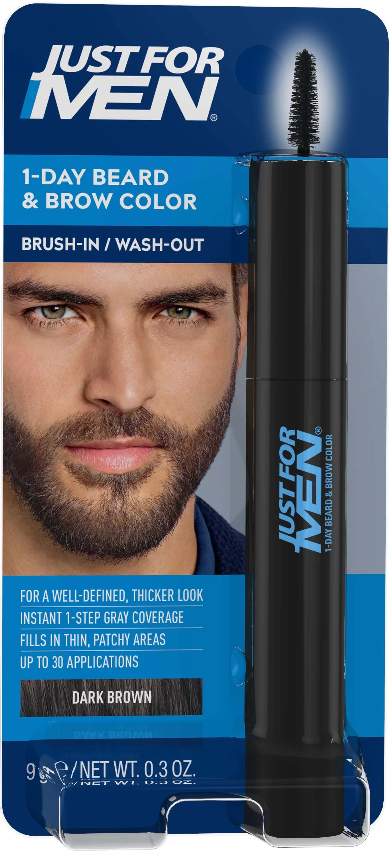 Just For Men 1-Day Beard & Brow Colour Dark Brown 9g