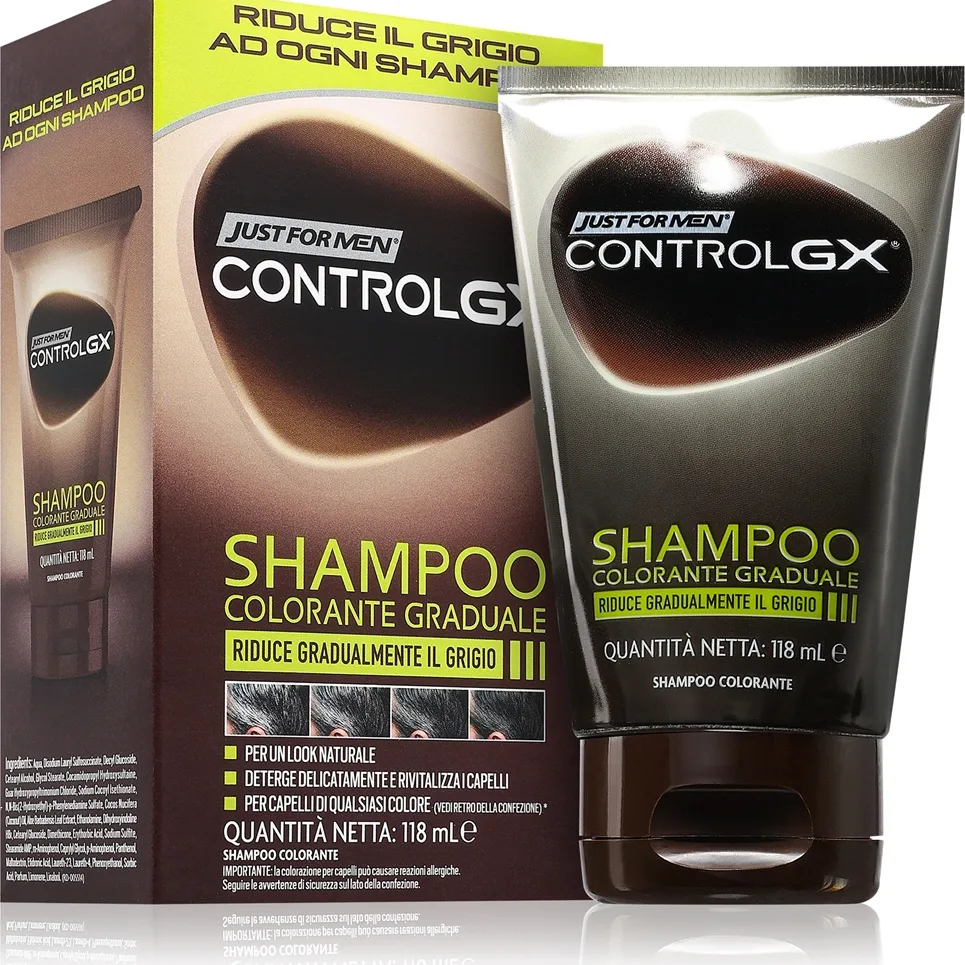 Just for Men Control GX Shampoo Schampo och balsam För grått hår för män 118 ml