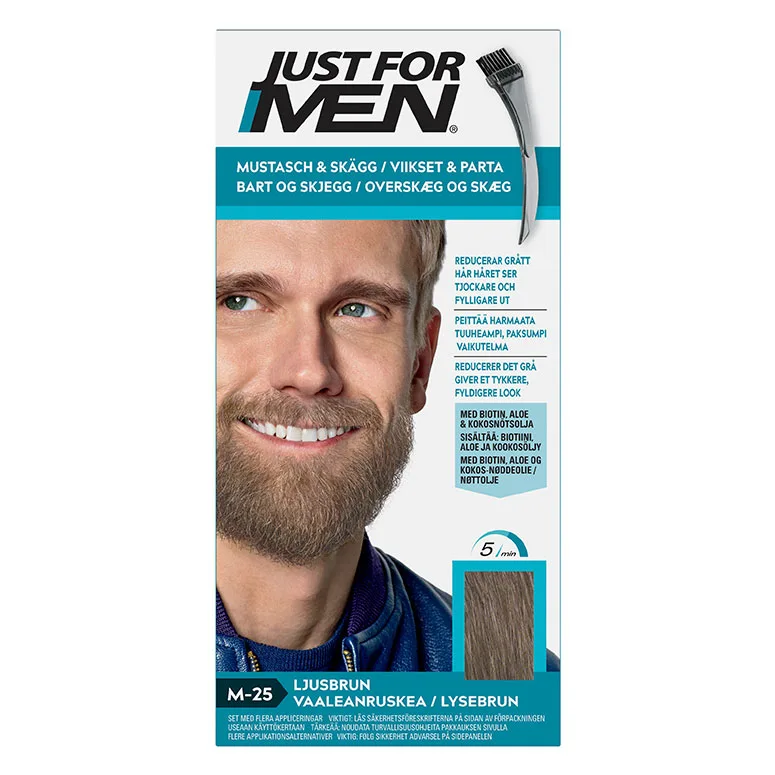 Just For Men Mustasch- & Skäggfärg, Ljusbrun 1 st