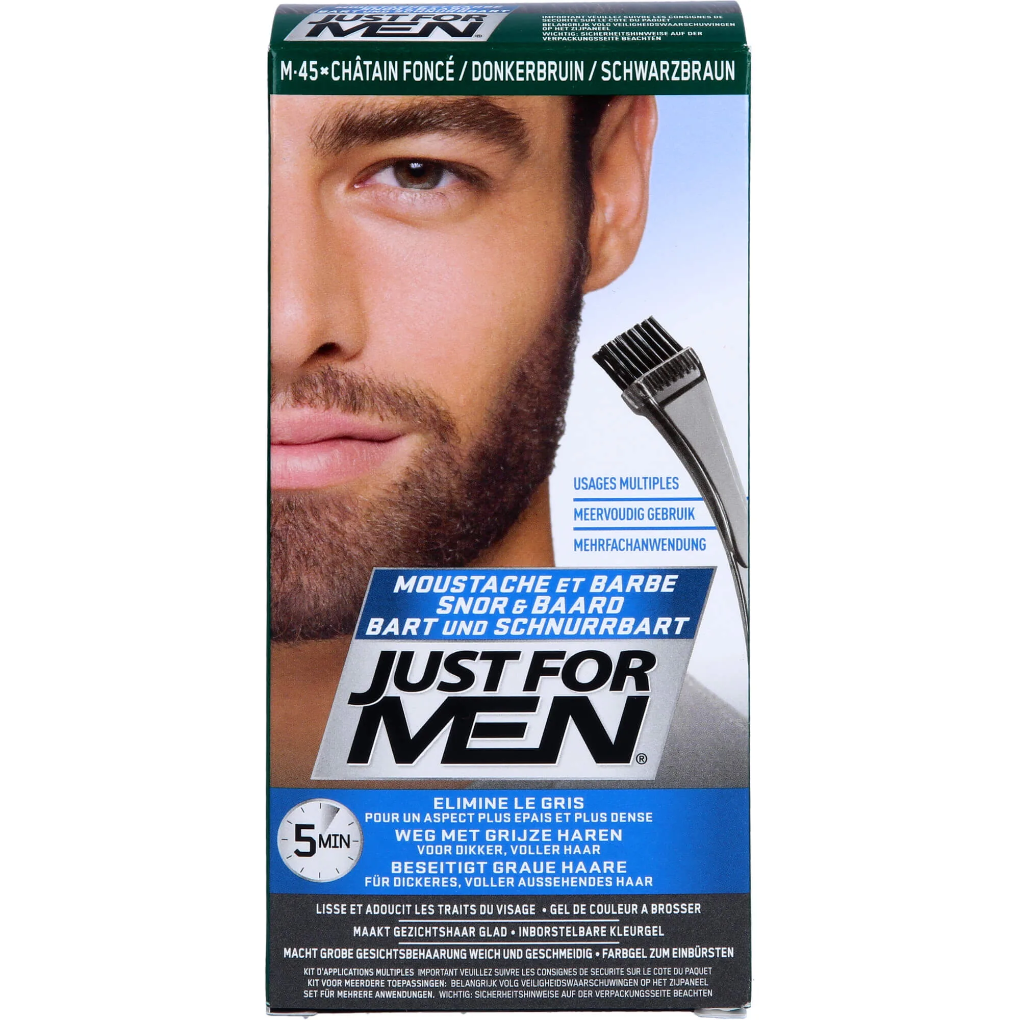 Just for men Brush-In Color Gel schwarzbraun