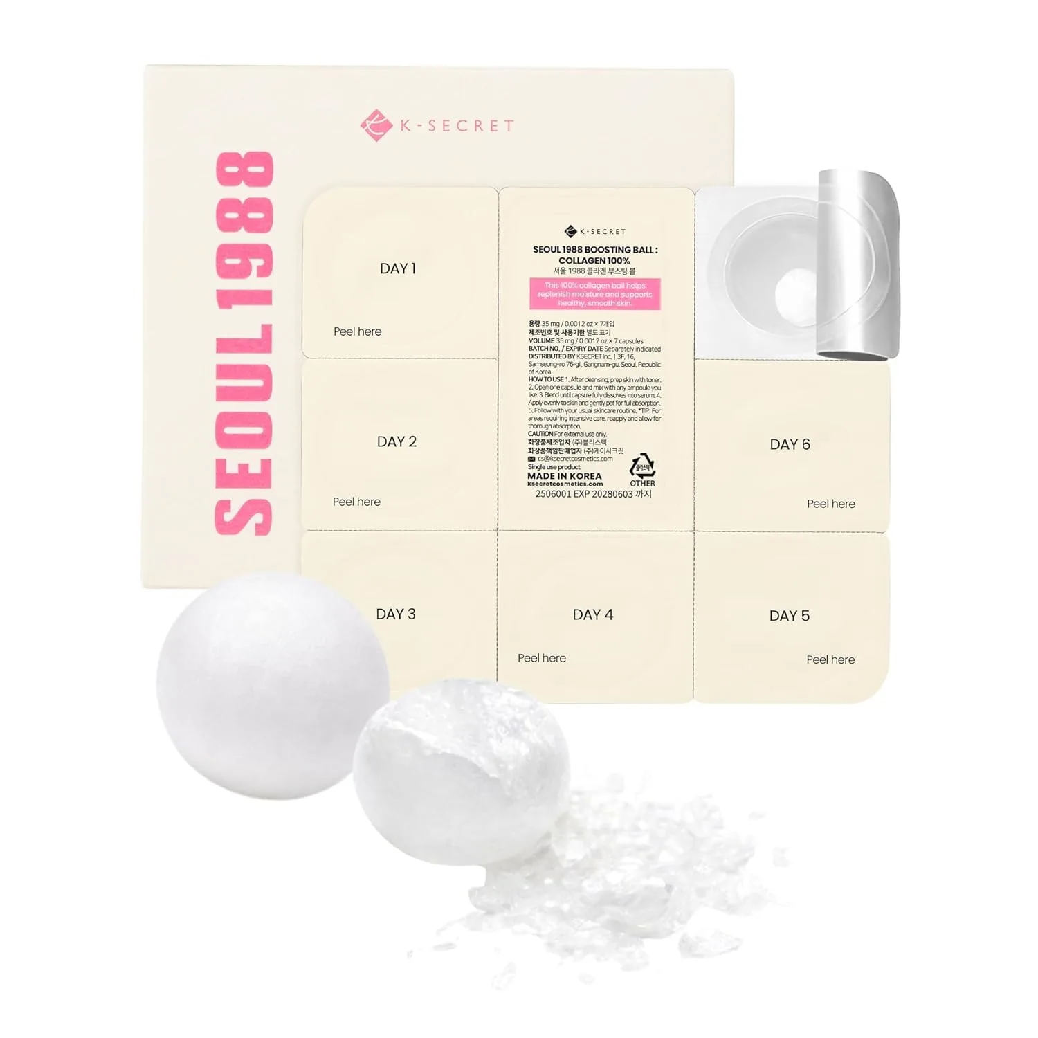 K-Secret Seoul 1988 Boosting Ball: Collagen 100% 35g
