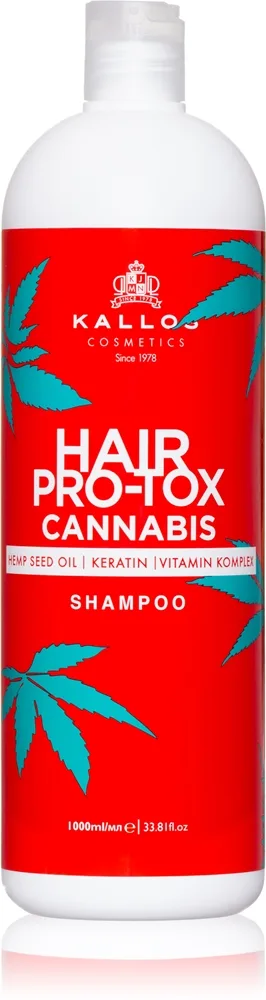 Kallos Hair Pro-Tox Cannabis Gendannende shampoo Med hampolie 1000 ml