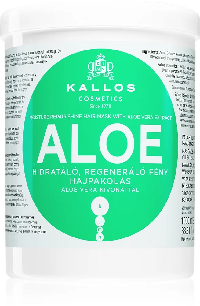 Kallos KJMN Professional Aloe Återfuktande mask Med aloe vera 1000 ml